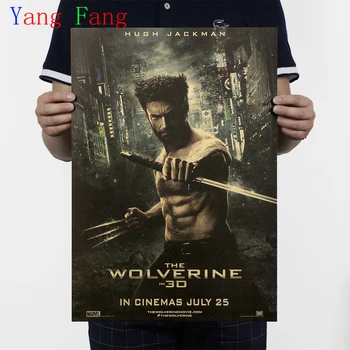 35 film yıldızı Wolverine klasik vintage poster Kraft Kağıdı Poster Duvar Sticker, Antika Ev dekor 51 oturma odası için*