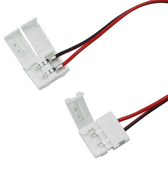 3538 SMD Tek Renk için 8 mm set içindekiler: * Konnektörler Tel ücretsiz kargo Adaptörü Şerit ışık PCB Konnektör Kablosu LED