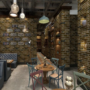 3D Modern Basit Tuğla duvar Kağıdı Kırmızı Gri Taş PVC Duvar Kağıdı Restoran Cafe Yaratıcı arka Plan Duvar Dekorasyonu duvar Kağıdı Kabartmalı