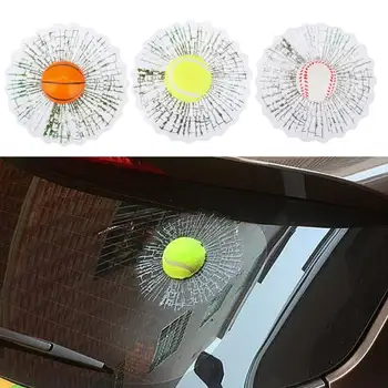 3D Simüle Sticker Arabalar kaportacı Pencere Tenis Topu/Basketbol/Beyzbol Çıkartma Biblo Otomotiv Carro Dekor Aksesuarları