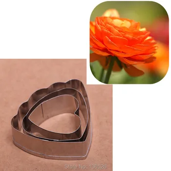 3Pcs/Lot Yeni Düğünçiçeği Çiçek şekli Paslanmaz Çelik kalıp çiçek Kesici kek Kalıp Çerez Kesici Kalıp Kek Dekor Fondan Aracı