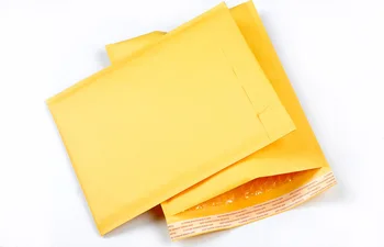 (4.72*7.09 inç) 12*18cm 100Pcs Yeni Kraft Poli Kabarcık Mailler Kraft Kağıdı Kargo Pad Zarf Posta Çantası Hediye Paketleme Zarf