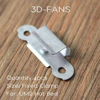 4 adet 3D Yazıcı Parçaları 2 İnşa Platformu Cam Tutucu Paslanmaz Çelik Cam Isıtmalı Yatak Klibi Kelepçe Ultimaker