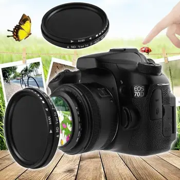 40.5 mm 46mm İnce Faser ND Lens Ayarlanabilir Değişken Nötr Yoğunluk ND2 için ND400 İnce Faser ND Lens Filtresi Filtreleri