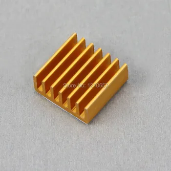 40 adet çok Altın 14 x 14 x 6 mm Alüminyum Soğutucu Soğutucusunun Isı alıcıları IC VGA DDR Sevinç