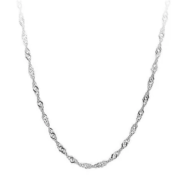 45mm 925 ayar Gümüş Gümüş su dalgacıklar Kişilik çekicilik kadın Gümüş kolye Düğün hediyesi cxl kolye 02 kolye-