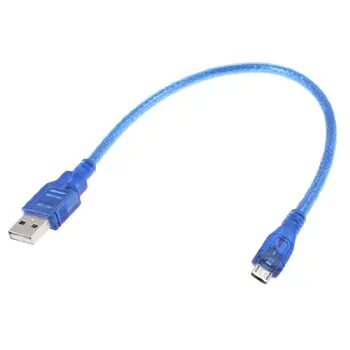 4x Mavi 12.2 Kablosu Yüksek Hızlı Micro B 5-Pin Erkek Uzatma Kablosu için Erkek USB Kablosu