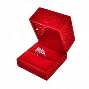 5 adet/Kolye Bilezik Hediye kutusu Mücevher Organizer Saklama Kutuları Küpe Tutucu Ekran Kırmızı Kadife Mücevher Kutusu Yüzük seti
