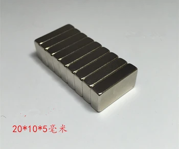 5 ADET/ÇOK Süper Güçlü Blok NdFeb Nadir Toprak Neodim 20 x 10 x 5 mm Ücretsiz Kargo Mıknatıslar