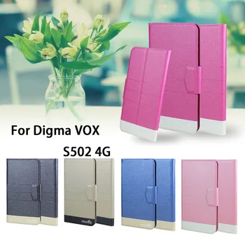 5 Renkler Sıcak! Digma VOX S502 4G Telefonu Case Deri Kapağı,Fabrika Doğrudan Lüks Tam Flip Stand Deri Telefonu Durumlarda Çanta Cüzdan