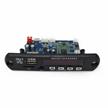 5 V/ 12 V UYGULAMA Kontrol Bluetooth 4.0 MP3 kod Çözme Kurulu Modülü TF Kart USB FM APE FLAC Decoder Board Dijital Kırmızı LED