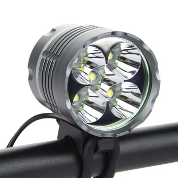 5 x 6000 Lümen XML T6 LED Bisiklet Işık Bisiklet Ön ışık su Geçirmez Far Far Alüminyum alaşım Bisiklet Aksesuarları LED