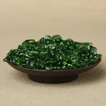 50 gr Doğa Yeşil Cam Çakıl Taşları Kaya Cips Şanslı Şifa Feifanstyle doğal taşlar Cilalı Cilalı