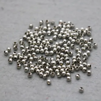 500PCS Toptan DİY boncuk metal parçalar Takı Yapımı Tasarım İşleme Bilezik ve Kolye için boncuk düğmesi Gümüş plaka Yuvarlak