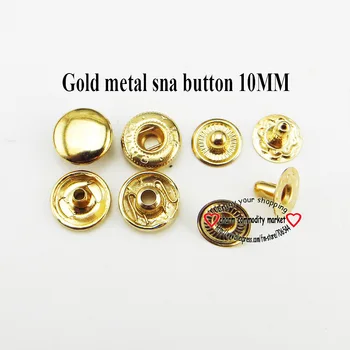 50PCS 10MM Gümüş metal snap düğme dikiş elbise 003 düğmeleri SMB aksesuar