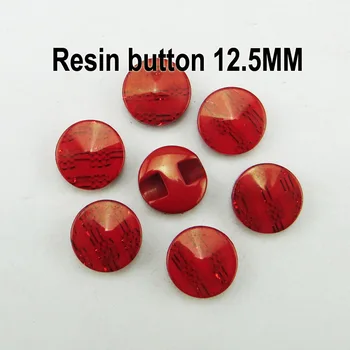 50PCS 12.5 MM Parlak çizgili kırmızı REÇİNE düğme ceket R elbise dikiş aksesuarları bot-179 Boyalı