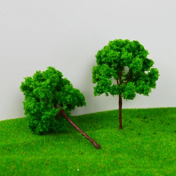 50pcs kum tablo modeli bina kitleri 9cm çaplı ağaç modeli minyatür model Tel ağaç ho
