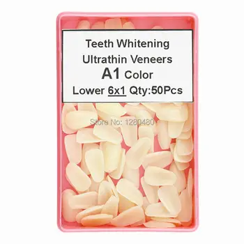 50Pcs Ultra ince Diş Kompozit Reçine Kaplama Alt Ön Diş Renk A1 Onarıcı Diş Beyazlatma Malzemeleri