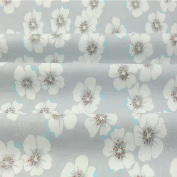 50x160cm çok Güzel Gri Beyaz Erik çiçeği Çiçek DİY Dikiş Giysiler İçin %100 Pamuk Kumaş Yatak Kapitone Baskılı