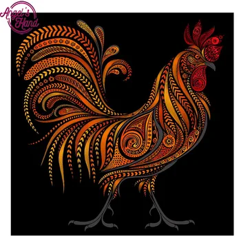 5D DİY Elmas nakış hayvan tavuk elmas resim Çapraz Dikiş tam kare Elmas mozaik dekorasyon hediye zx