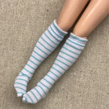 5pairs/lot Momoko 1/6 Bebek Aksesuarları Barbie Bebek Orta Tüp Çorap 1 Blythe İçin Çorap:6 Bebek Çorap Çizgili