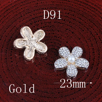 5PC Vintage el Yapımı Çiçek Rhinestone Düğmeler yassı sırtlı deniz Kristal İnci Dekoratif Düğmeleri Çiçek Merkezi Tekne Malzemeleri Bling
