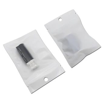 6*8 cm biz/Mat Çok Açık/Beyaz Plastik Zip Kilit Kendinden Sızdırmaz Ambalaj Çanta Elektronik Bileşen Aksesuarları Paket Çanta