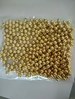 6 MM Altın Spacer Boncuk 500pcs/çanta GS059
