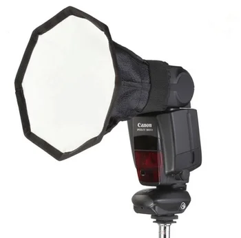 600EX 580EX kamera dslr aksesuarlar kamera flaşı için softbox sekizgen fotoğraf flaş mini flaş difüzör yumuşak kutu