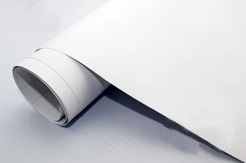 60cm x 152cm Mat Mat beyaz Vinil Sarma Kendinden Yapışkanlı Hava tahliye Membran Etiket Çıkartma Film Şekillendirme, Ücretsiz Araba Kabarcık