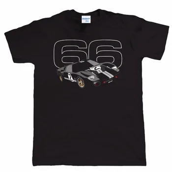 66 2018 Yeni Erkek Sıcak Moda Düz T Shirt Gt40 Mkd, Mens motosiklet T-Shirt - Mans 24 saat Galibi 1966 Tişört