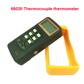6802İİ K tipi dijital termometre termokupl termometre K Tipi Sıcaklık Ölçer, çift kanallı