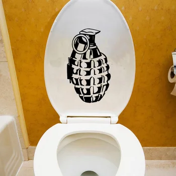 6WS0042 Grenade Moda Ev Dekorasyon Aksesuarları Tuvalet Çıkartma Duvar Sticker