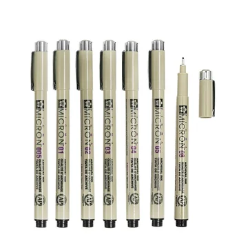 7 adet Sakura pigma Mikron kalem jel kalem Çizim manga Sanat işaretleyici Okul malzemeleri İnce uçlu çizim kalemi FB922 Kırtasiye seti