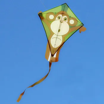70cm*70cm*Uçmak İçin 50 metre tahta Hat Kolay 95cm Sevimli Küçük Maymun Uçurtma Açık Oyuncak Çocuk Uçurtma