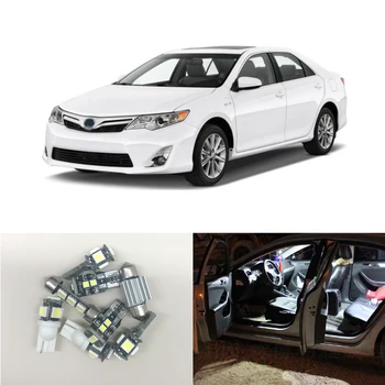 8PCs/Pack Ücretsiz 2012 Toyota Camry İçin Ampul Seti İç Paketi Led Hata Göster Kubbe Adım/Nezaket Plaka Canbus Kadar
