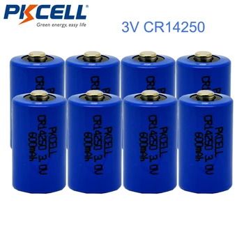 8PCS PKCELL 1/2 adet AA Pil CR14250 14250 ÖZELLİKLE LiMnO2 Pil 600mAh Lityum Pil Pil Baterias
