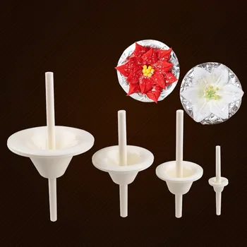 8pcs/Sugarcraft Kek İçin Plastik Lily Çiçek Tırnak Bardağı pasta süsü ipucu ayarlar dekorasyon seti