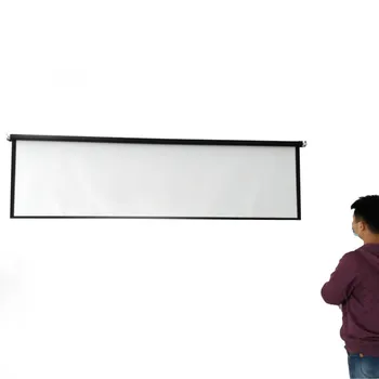 9 Beyaz Kumaş Taşınabilir Zemin Ekranı dikili Projeksiyon perdesi Projeksiyon Ekranı Çek Thinyou 100 inç 16: