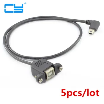 90 cm 2.0 Tip B Dişi Yazıcı Panel Montaj Kablo & Vida USB için 1.5 m Mini USB 5Pin Erkek Açılı
