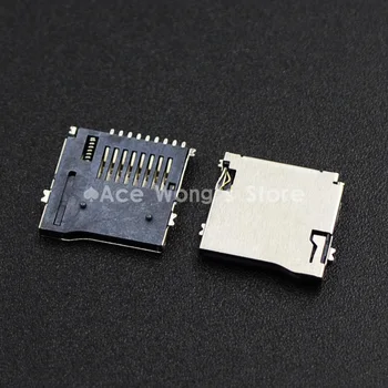 9pin Micro SD kart yuvası bağlayıcılar, 14*15 mm TF kart güverte boyutu, telefon, tablet, Araç Navigasyon için uygun pop-up