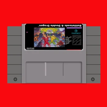 ABD NTSC Oyun Oyuncu İçin Battletoads & Double Dragon 16 bit Büyük Gri Oyun Kartı
