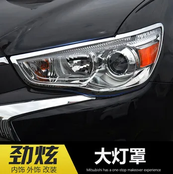 ABS Krom Ön 2010-2016 Mitsubishi ASX Araba için Kapak Lamba far şekillendirme