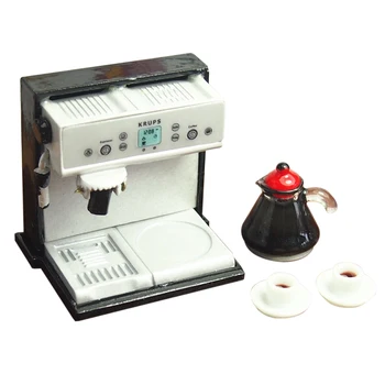 ABWE Kahve ile İyi Dollhouse Minyatür Mutfak Metal Espresso Kahve Makinesi Satış