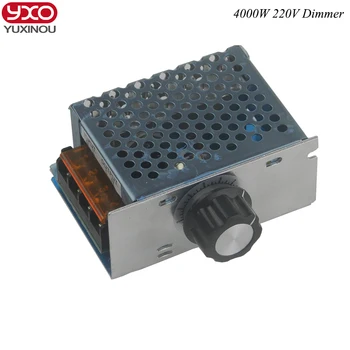 AC Termostat Dimmer Sıcaklık Kontrolü SCR Karartma Yüksek Güç 4000W SCR Denetleyicisi Elektronik Volt Regülatör Vali 220V