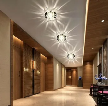 AC220 Colorpai OKUYUN kristal ışık tavan lambası yatak odası restaurant koridor balkon, modern ev aydınlatma-240 beyaz/sıcak beyaz