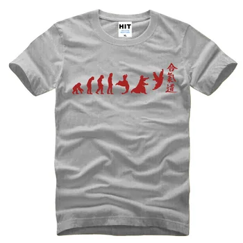Aikido Evrim Yaratıcı Yenilik Baskılı Erkek Erkek T-Shirt T-2016 Yeni Kısa Kollu O Boyun Pamuklu Tshirt tişört