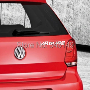 Aliauto 4 x Yarış Arabası Kapı skoda Volkswagen Golf 4 5 6 7 Polo Tiguan Sagitar İçin Çıkartmalar ve çıkartmaları Pencere Kalkan Kolu