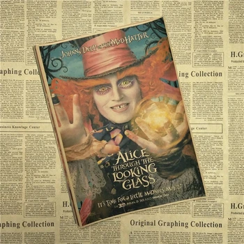 Alice Harikalar Diyarında Johnny Depp Tim Burton film afişleri resim Duvar sticker dekoratif