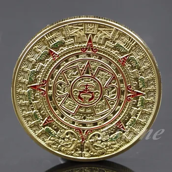 Altın Maya Ve Aztek Takvimi Kehaneti Hatıra Para Sanat Koleksiyonu Hediye Kaplama-P101